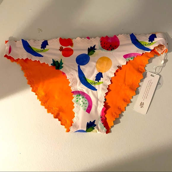 NWT Pilyq Tropical Fruit Scalloped Bikini Bottoms - Picture 5 of 5